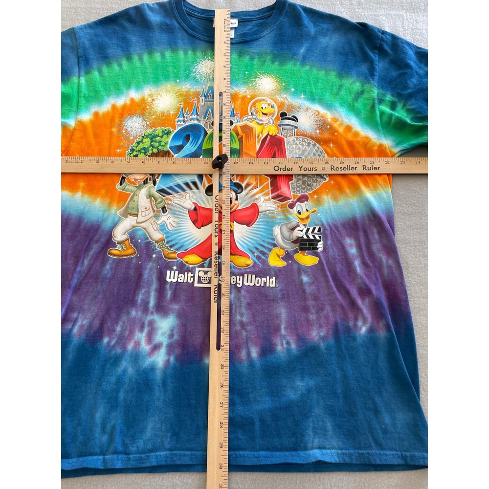 Disney Parks Walt Disney World 2014 Tie Dye Mickey Mouse T-Shirt XL Mens - Picture 3 of 7